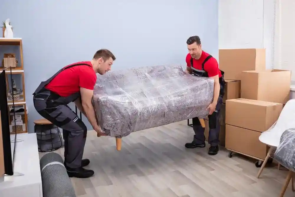 2 men packing and moving things